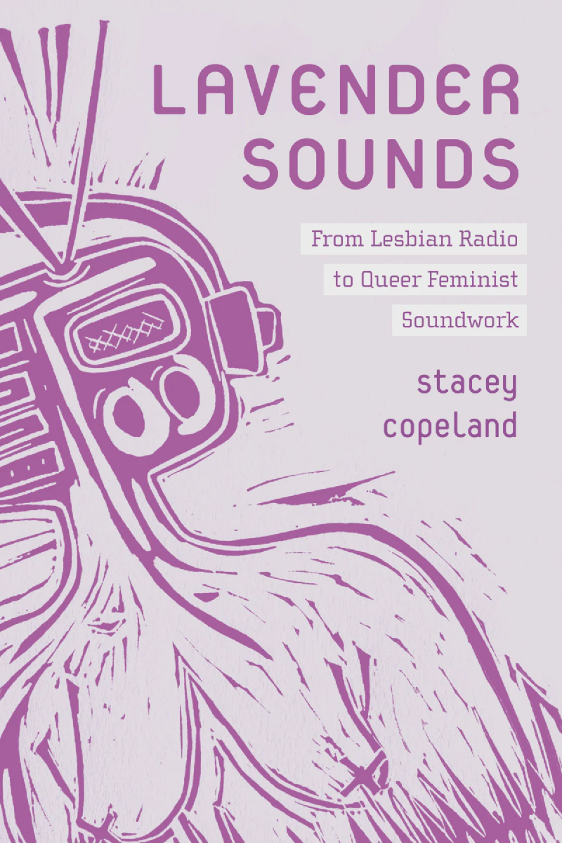 薄紫色の背景にラジオのイラストが描かれたステイシー・コープランド著『Lavender Sounds』の表紙