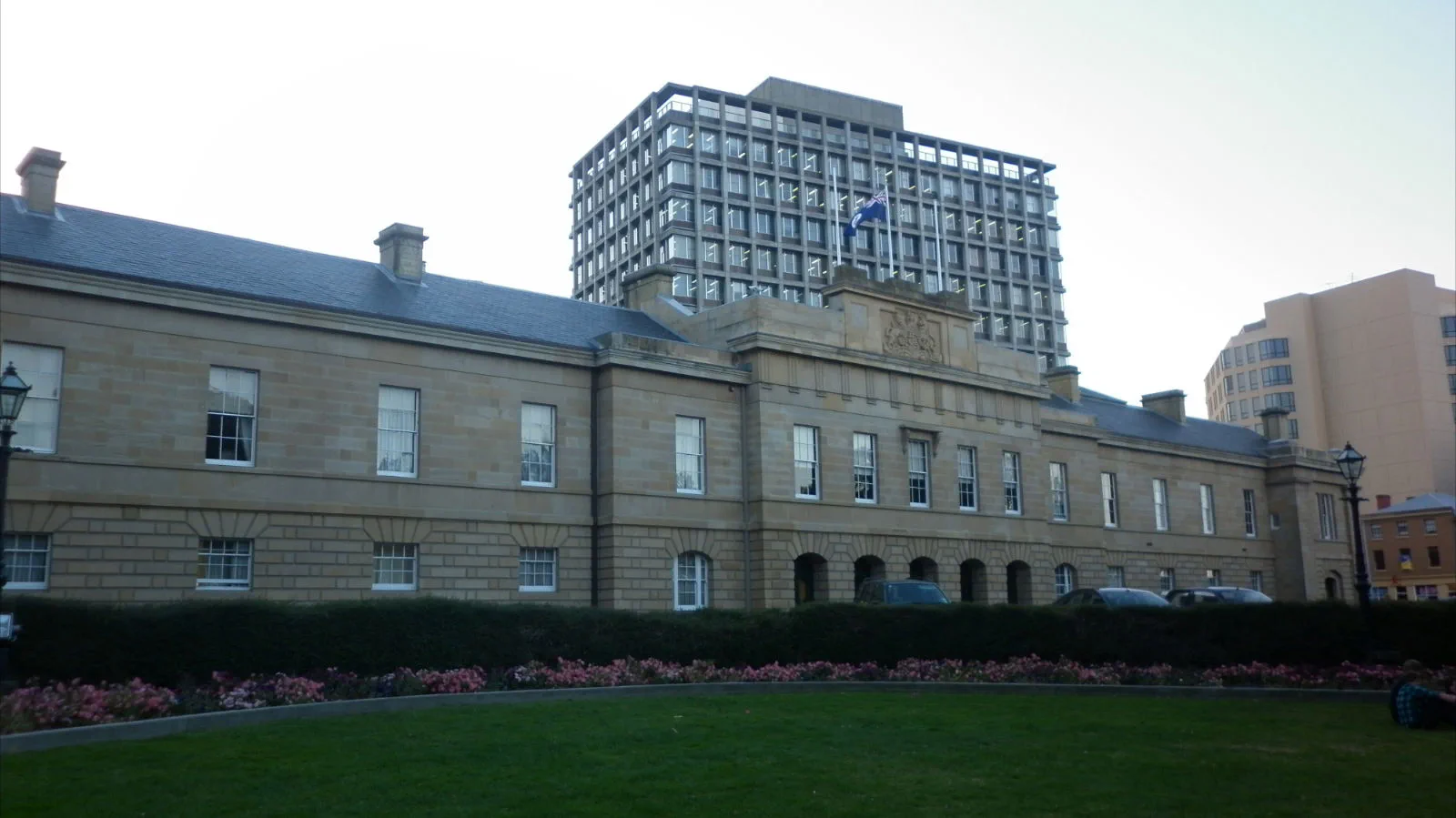 Bâtiment du Parlement de Tasmanie à Hobart. Photo : Sofia / Wikimedia Commons (CC0)