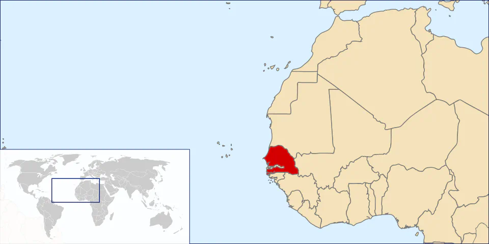 Mappa del Senegal