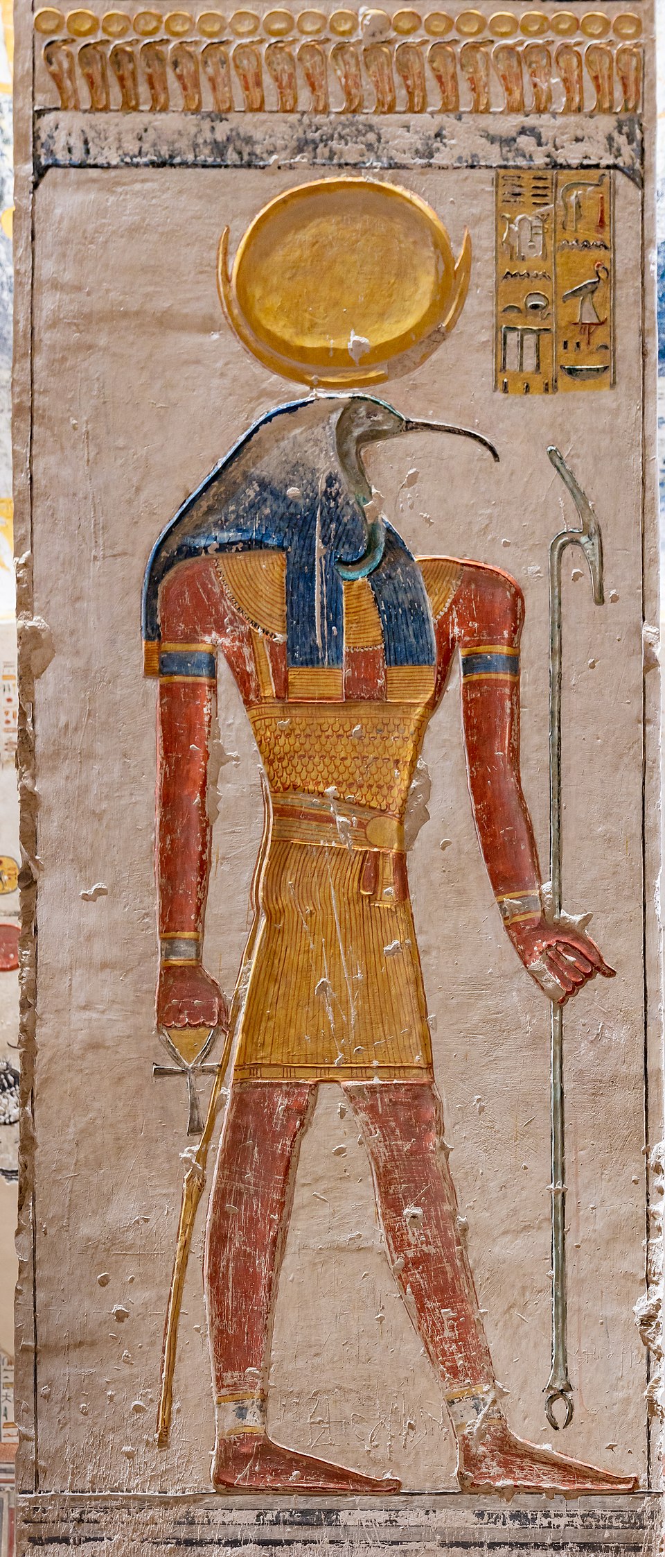 O deus Tot, túmulo de Ramsés V e Ramsés VI, Vale dos Reis, Luxor.