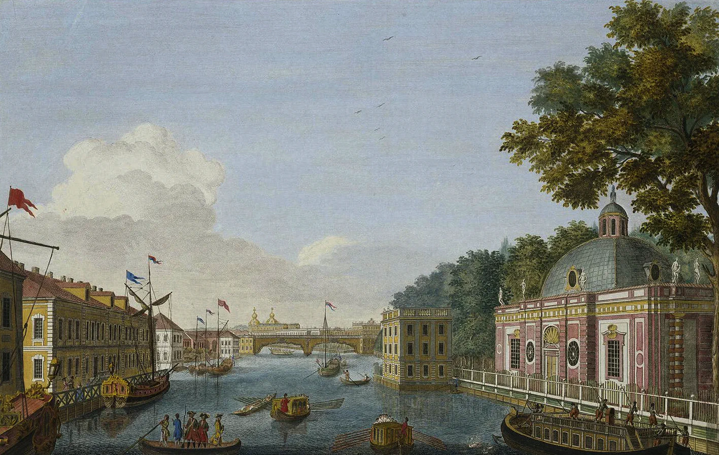 Michail Ivanovič Machaev, “Veduta della Fontanka”, 1753