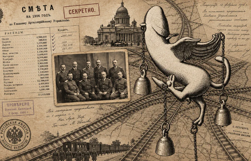 Der Korruptionsfall von 1916 um eine geheime Gesellschaft schwuler Beamter, die ein Abzeichen in Form eines goldenen Penis mit Flügeln trugen