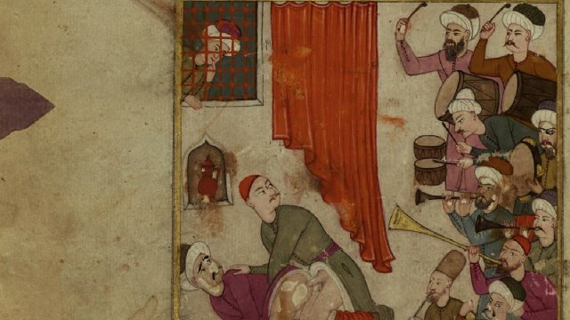 Три османские гомосексуальные миниатюры из манускрипта со стихами Атаи