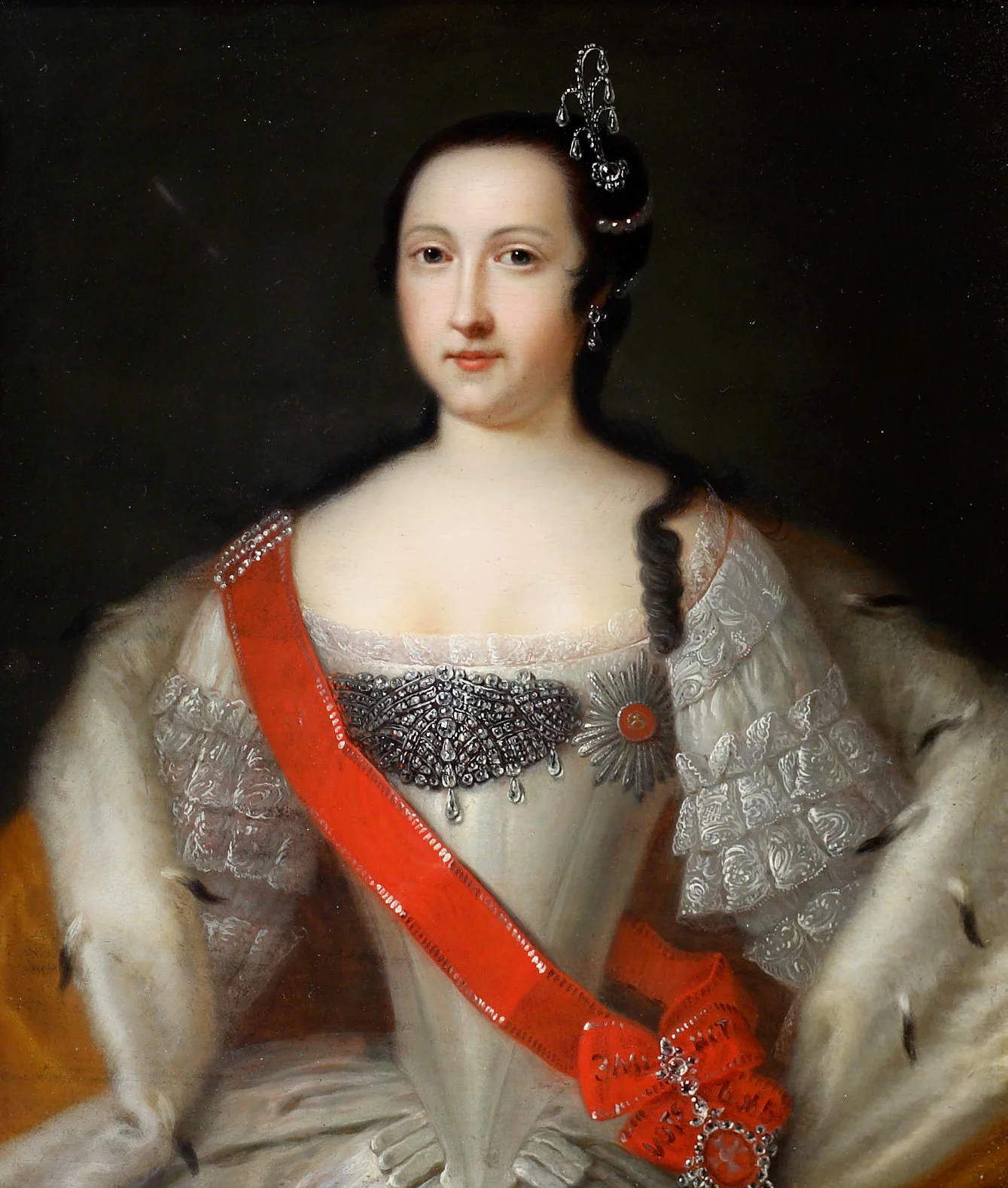 Ritratto della granduchessa Anna Leopoldovna. Louis Caravaque, prima metà del XVIII secolo.