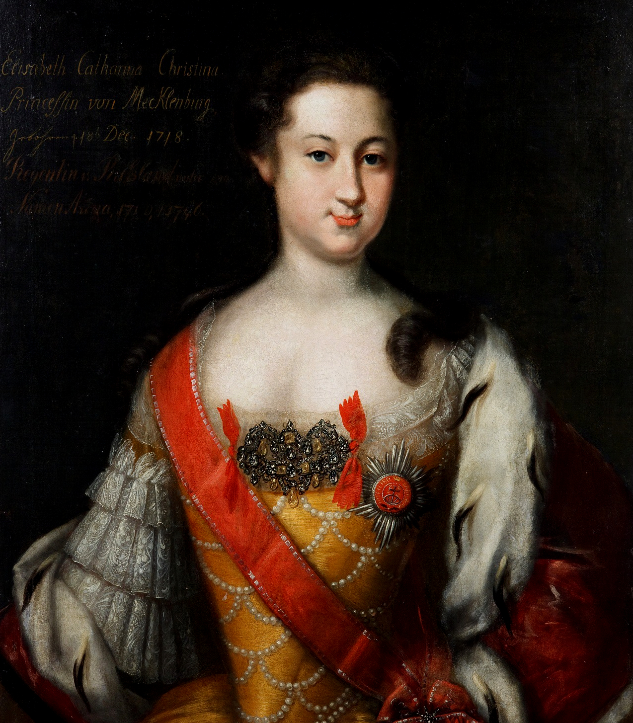 Johann Heinrich Wedekind, “Retrato de Ana Leopoldovna”, antes de 1736
