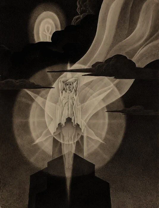 Andrej Awinoff. Illustration für „Der Untergang von Atlantis“