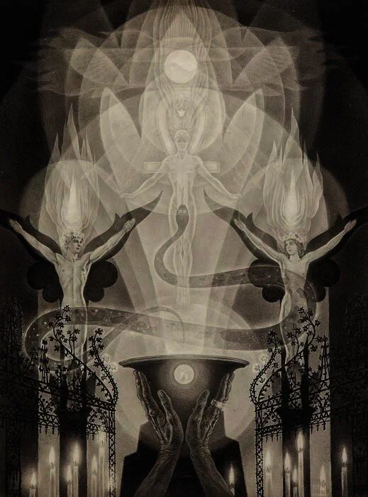 Andrej Awinoff. Illustration für „Der Untergang von Atlantis“