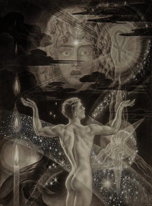 Andrej Awinoff. Illustration für „Der Untergang von Atlantis“