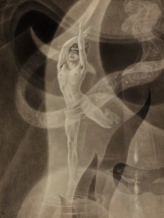 Andrej Awinoff. Illustration für „Der Untergang von Atlantis“