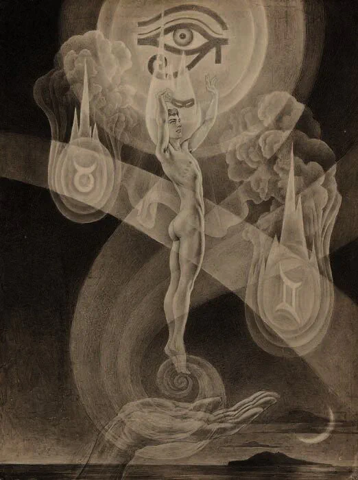 Andrej Awinoff. Illustration für „Der Untergang von Atlantis“